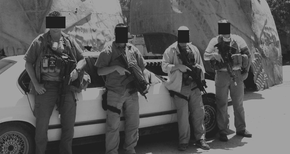 A contract security team on task overseas, identities obscured